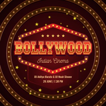 Bollywood style party poster template Free Vector