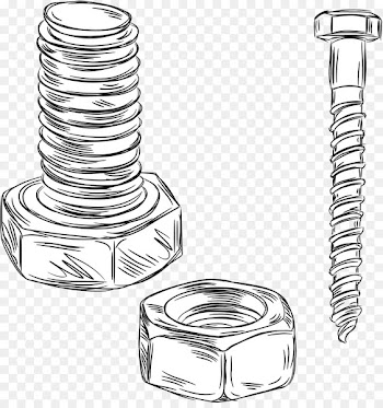 Bolt Drawing Nut Screw Illustration - Wirescrew nuts 