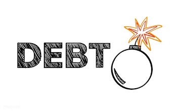 Bomb icon with debt illustration | Free stock vector - 472112