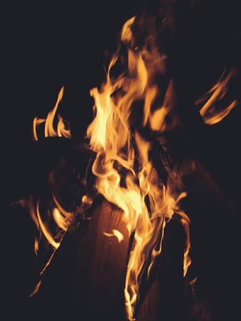 bonfire at night time