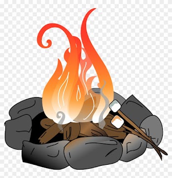 Bonfire Clipart Fire Pit Pencil And In Color Bonfire - Fire Pit Clip Art