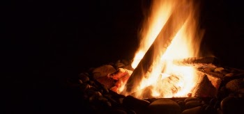 Bonfire With Black Background