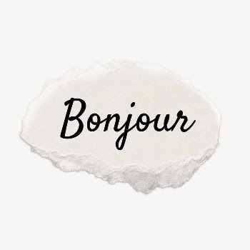 Bonjour cursive word, torn paper | Free PSD - rawpixel
