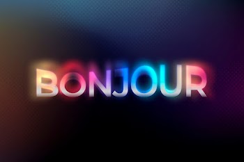 Bonjour word in colorful neon psychedelic… | Free stock illustration | High Resolution graphic