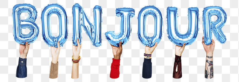Bonjour word png, hands holding | Free PNG - rawpixel
