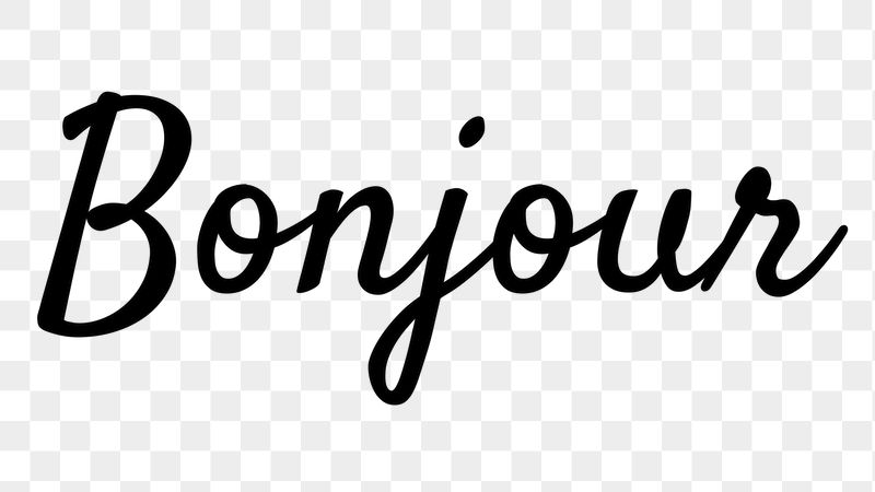 Bonjour word png, simple typography | Free PNG - rawpixel