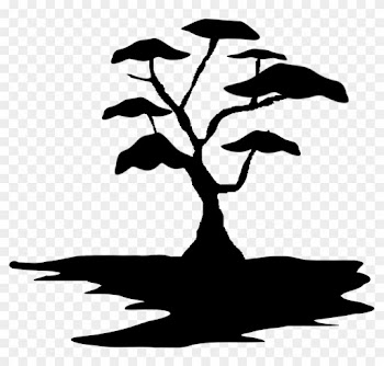Bonsai Tree Clipart 9, - African Tree Silhouette Simple