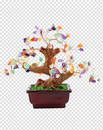 Bonsai Tree Euclidean , Colorful emerald fortune tree bonsai transparent background PNG clipart
