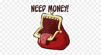 Booby Trap Stickers Messages Sticker-3 - Need Money Cartoon