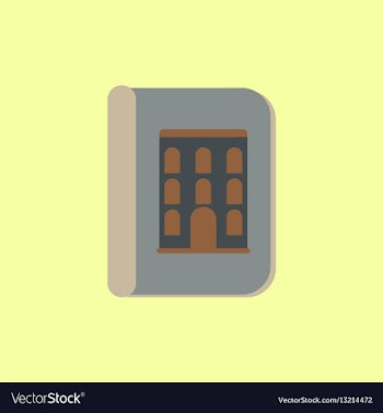 Book about ancient architecture vector image