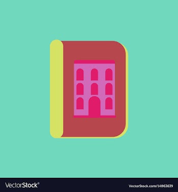 Book about ancient architecture vector image