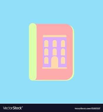 Book about ancient architecture vector image