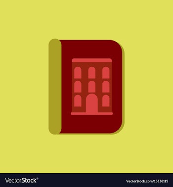 Book about ancient architecture vector image