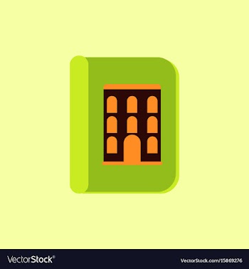 Book about ancient architecture vector image