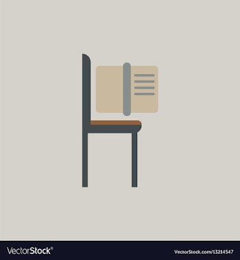 Book and chair vector image