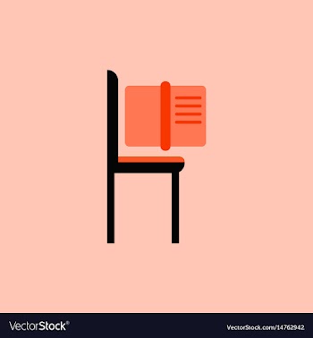 Book and chair vector image
