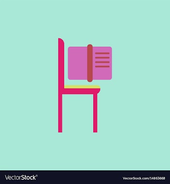 Book and chair vector image