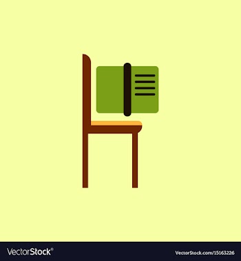 Book and chair vector image