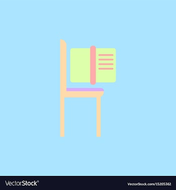 Book and chair vector image