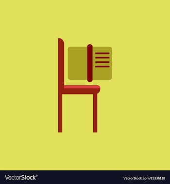 Book and chair vector image