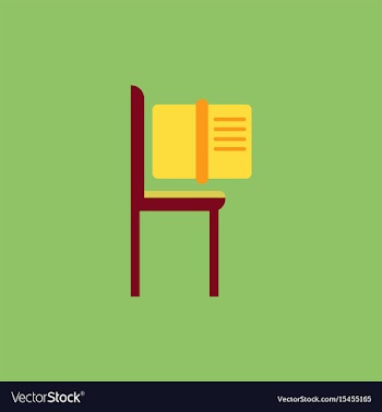 Book and chair vector image