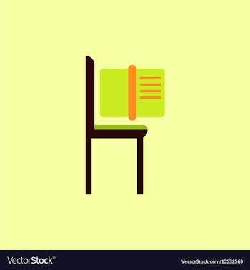 Book and chair vector image