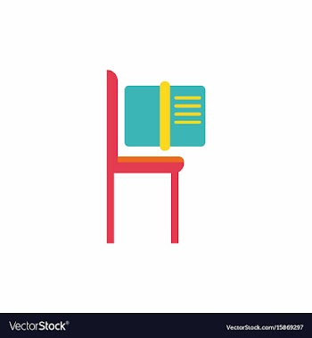Book and chair vector image