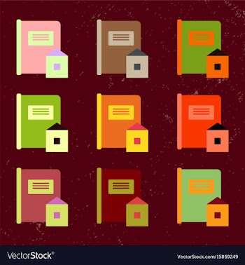 Book and envelope set vector image