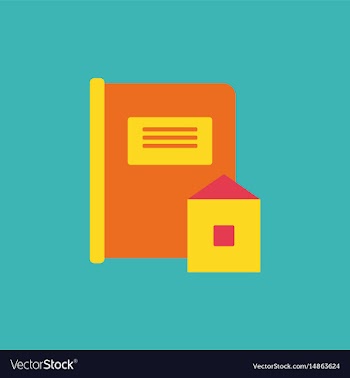 Book and envelope vector image
