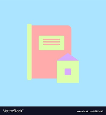 Book and envelope vector image