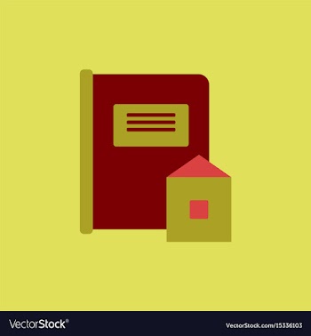 Book and envelope vector image
