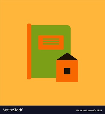 Book and envelope vector image