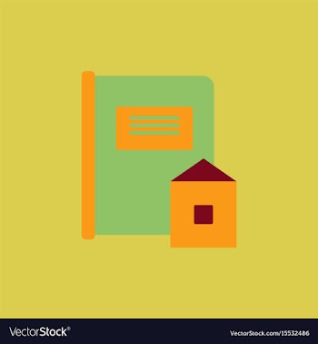 Book and envelope vector image