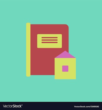 Book and envelope vector image