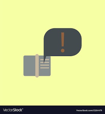 Book and explanation mark in talk cloud vector image
