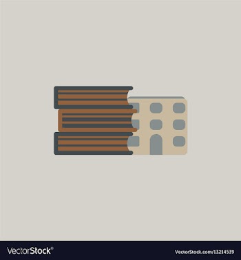 Book and library building vector image