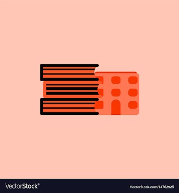 Book and library building vector image