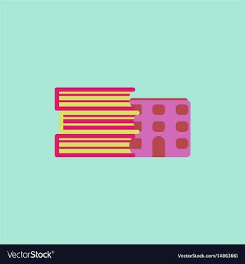 Book and library building vector image