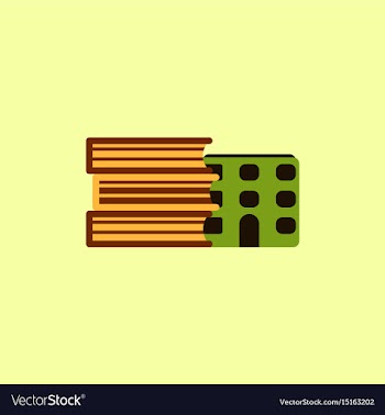 Book and library building vector image