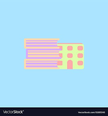 Book and library building vector image