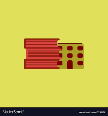 Book and library building vector image