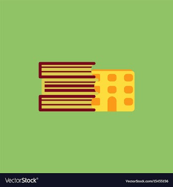 Book and library building vector image