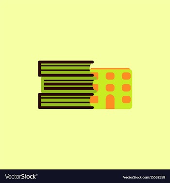 Book and library building vector image