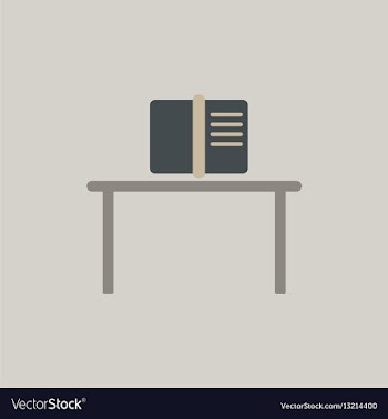 Book and table vector image