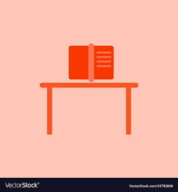 Book and table vector image