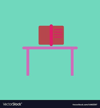 Book and table vector image
