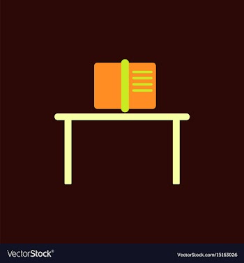 Book and table vector image