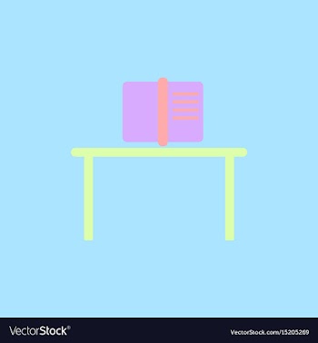 Book and table vector image