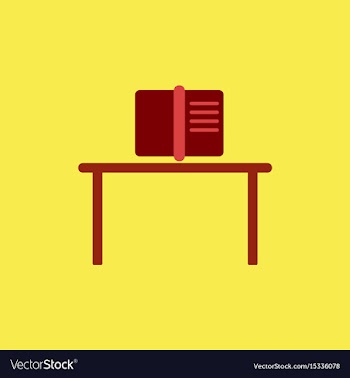 Book and table vector image