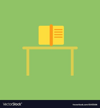 Book and table vector image